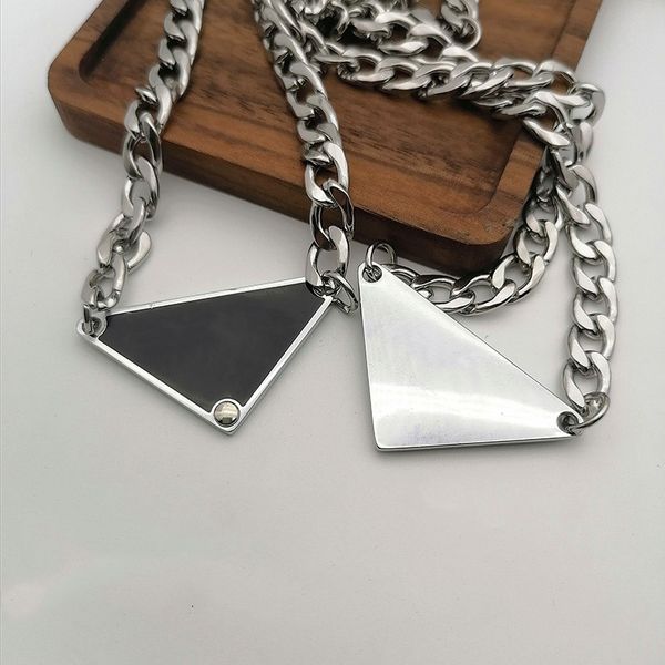 sublimation designer necklace men women jewelry fashion 316l stainless steel silver thick chain inverted triangle pendant black hip hop punk
sublimation designer necklace men women jewelry fashion 316l stainless steel silver thick chain inverted triangle pendant black hip hop punk