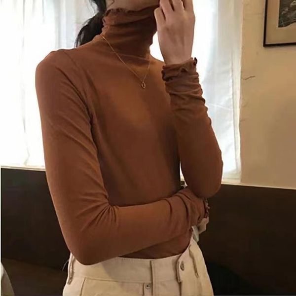 women's t-shirt korean style high-neck women simple bottoming shirts for autumn and winter all-match slim solid color long-sleeved lad, White
women's t-shirt korean style high-neck women simple bottoming shirts for autumn and winter all-match slim solid color long-sleeved lad, White