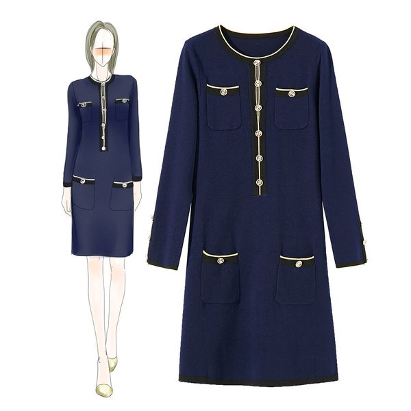 casual dresses fall autumn blue long sleeve round neck contrast color knitted panelled buttons knee-length fashion dress & o15980610 28dd, Black;gray
casual dresses fall autumn blue long sleeve round neck contrast color knitted panelled buttons knee-length fashion dress & o15980610 28dd, Black;gray