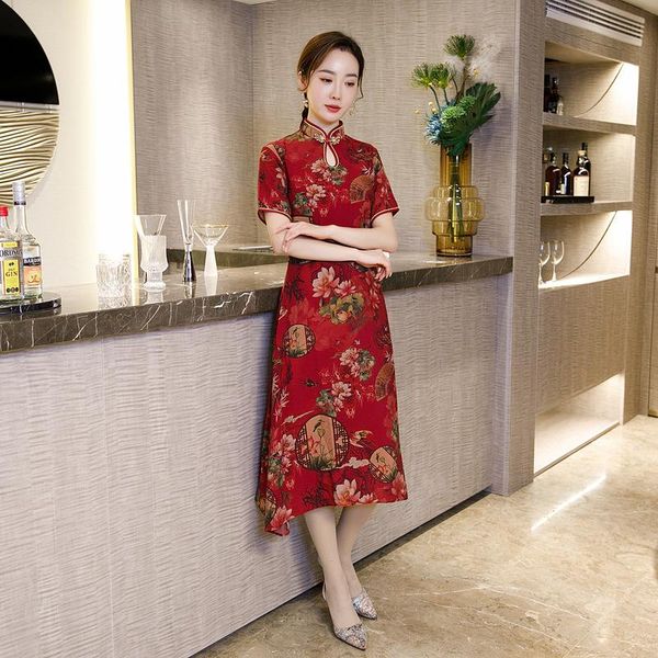 ethnic clothing traditional chinese dresses cheongsam long qipao dress split tang costume lady banquet plus size -4xl, Red
ethnic clothing traditional chinese dresses cheongsam long qipao dress split tang costume lady banquet plus size -4xl, Red