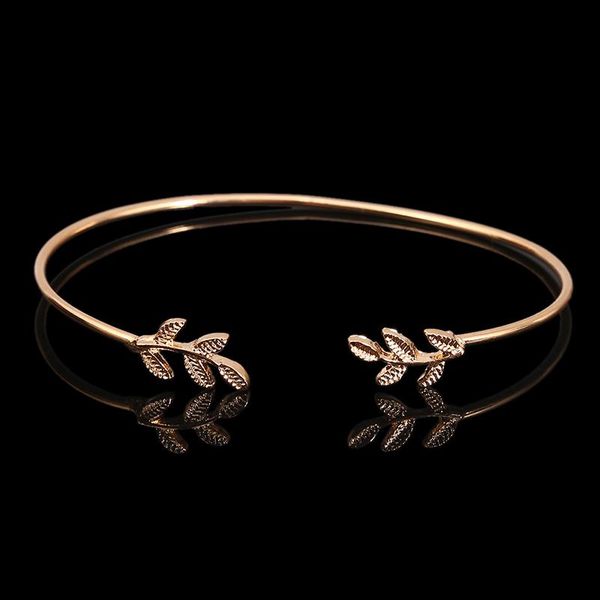 silver/golden fashion simple cuff bracelets for women leaves open bangle bohemian leaf bracelet, Black
silver/golden fashion simple cuff bracelets for women leaves open bangle bohemian leaf bracelet, Black