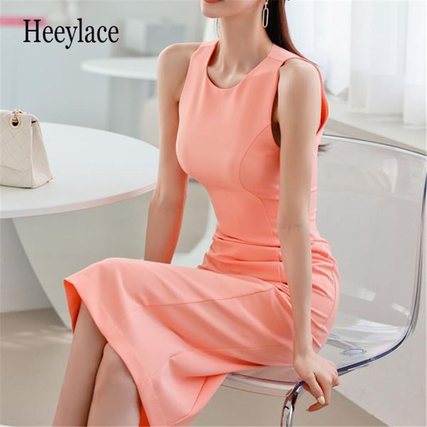 casual dresses fashion women summer elegant dress korean solid color sleeveless bodycon pencil office lady work wear clothes, Black;gray
casual dresses fashion women summer elegant dress korean solid color sleeveless bodycon pencil office lady work wear clothes, Black;gray
