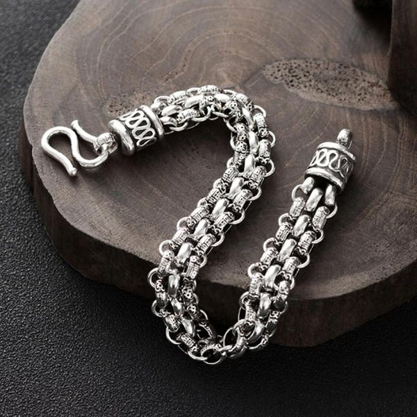 handmade men's bracelet single retro trend transportation simple and generous ins design cold temperament jewelry link, chain, Black
handmade men's bracelet single retro trend transportation simple and generous ins design cold temperament jewelry link, chain, Black