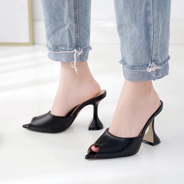 slippers big size 41 black leather fish mouth fashion pumps womens high heels outdoor slipper shoes casual prom sandals 2021
slippers big size 41 black leather fish mouth fashion pumps womens high heels outdoor slipper shoes casual prom sandals 2021