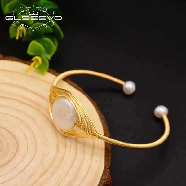 bangles bracelet glseevo natural freshwater pearl winding simple handmade women's jewelry, Black
bangles bracelet glseevo natural freshwater pearl winding simple handmade women's jewelry, Black
