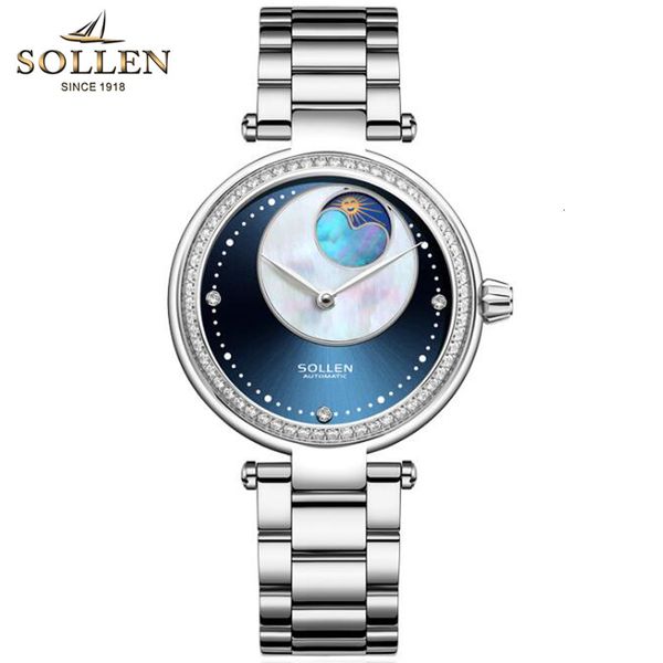women automatic waterproof brand mechanical watches fully rvs sier elegant ladies, Slivery;brown
women automatic waterproof brand mechanical watches fully rvs sier elegant ladies, Slivery;brown