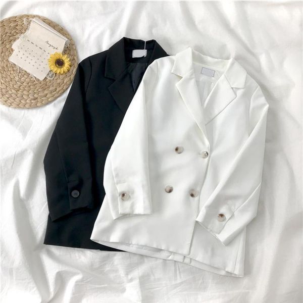 women's suits & blazers ftlzz spring autumn office lady notched double-breasted long sleeve women fashion high waist buttons female coa, White;black
women's suits & blazers ftlzz spring autumn office lady notched double-breasted long sleeve women fashion high waist buttons female coa, White;black