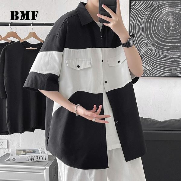 summer loose patchwork contrast plus size short sleeve shirts 2021 kpop hip hop casual oversized couple streetwear men men's, White;black
summer loose patchwork contrast plus size short sleeve shirts 2021 kpop hip hop casual oversized couple streetwear men men's, White;black
