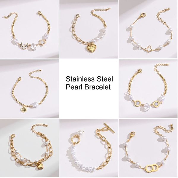 18k gold plated stainless steel chain roman number pearl charm bracelet for women gift, Golden;silver
18k gold plated stainless steel chain roman number pearl charm bracelet for women gift, Golden;silver