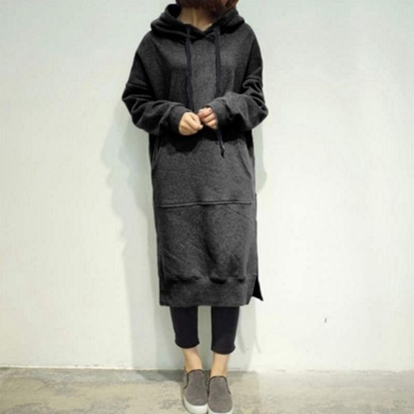 women's hoodies & sweatshirts women loose long hoodie casual solid color hooded winter pullover oversized sweatshirt dress vintage, Black
women's hoodies & sweatshirts women loose long hoodie casual solid color hooded winter pullover oversized sweatshirt dress vintage, Black
