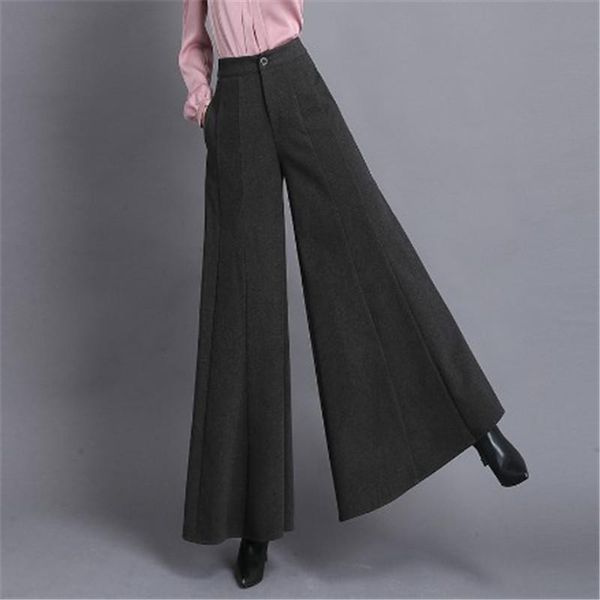 women's pants & capris elegant woolen wide leg pant women high waist thickening warm skirt female fashion loose trousers plus size s-3x, Black;white
women's pants & capris elegant woolen wide leg pant women high waist thickening warm skirt female fashion loose trousers plus size s-3x, Black;white