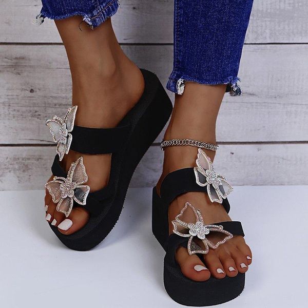 butterfly wedge flip flops casual beach slippers women summer 5 cm platform shoes outdoor lightweight slides, Black
butterfly wedge flip flops casual beach slippers women summer 5 cm platform shoes outdoor lightweight slides, Black