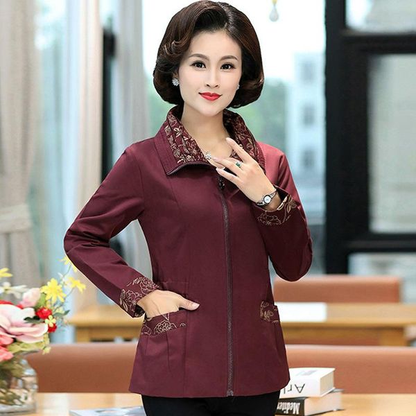 middle-aged women windbreaker autumn jacket coat long-sleeved zipper print plus size outerwear coats bc526 women's trench, Tan;black
middle-aged women windbreaker autumn jacket coat long-sleeved zipper print plus size outerwear coats bc526 women's trench, Tan;black