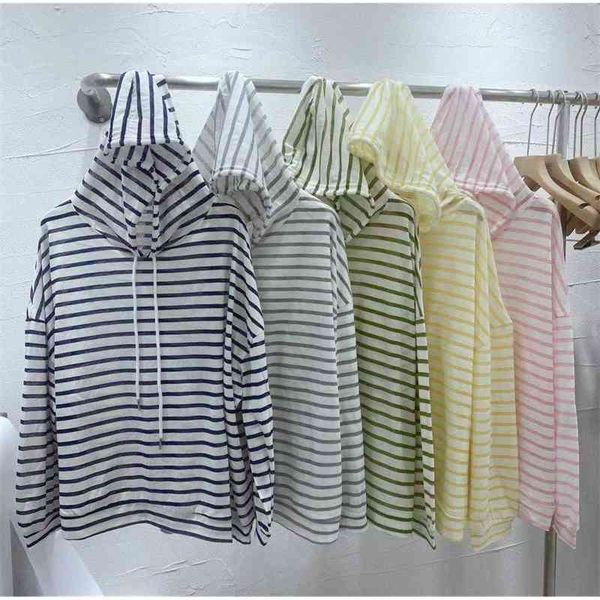 1202 stripe sunscreen sweater women 2021 summer new leisure fashion hooded thin women's loose jacket, Black
1202 stripe sunscreen sweater women 2021 summer new leisure fashion hooded thin women's loose jacket, Black