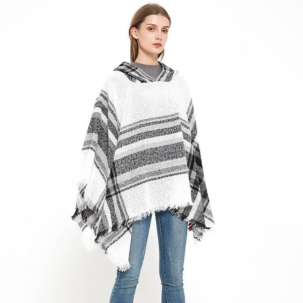 scarves autumn and winter christmans cloak shawl women's outdoor keep warm loops yarn plaid soft scarf with hat women, Blue;gray
scarves autumn and winter christmans cloak shawl women's outdoor keep warm loops yarn plaid soft scarf with hat women, Blue;gray