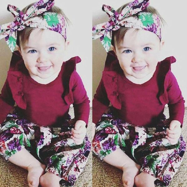 clothing sets 2021 fashion born baby girls romper floral pants headband outfits set clothes, White
clothing sets 2021 fashion born baby girls romper floral pants headband outfits set clothes, White