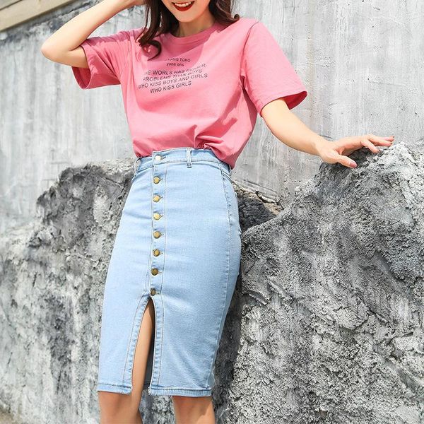 skirts 2021 women denim vintage ol style single breasted high waist slim casual front split midi female summer, Black
skirts 2021 women denim vintage ol style single breasted high waist slim casual front split midi female summer, Black