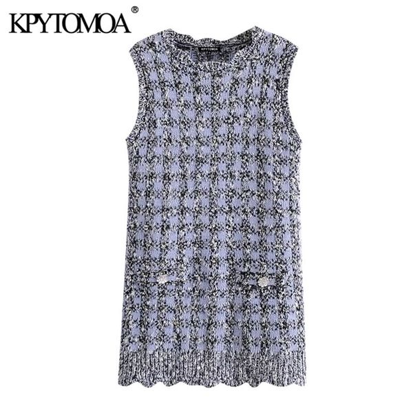 women sweet fashion bejewelled buttons plaid knitted mini dress vintage o neck sleeveless female dresses mujer 210420, Black;gray
women sweet fashion bejewelled buttons plaid knitted mini dress vintage o neck sleeveless female dresses mujer 210420, Black;gray