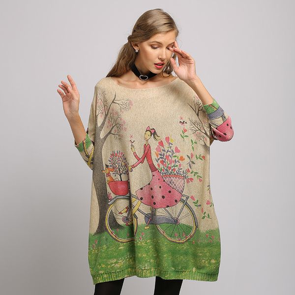 women's plus size t shirt oversized mm loose knit sweater fat sister print bottomed out one ne pullover
women's plus size t shirt oversized mm loose knit sweater fat sister print bottomed out one ne pullover