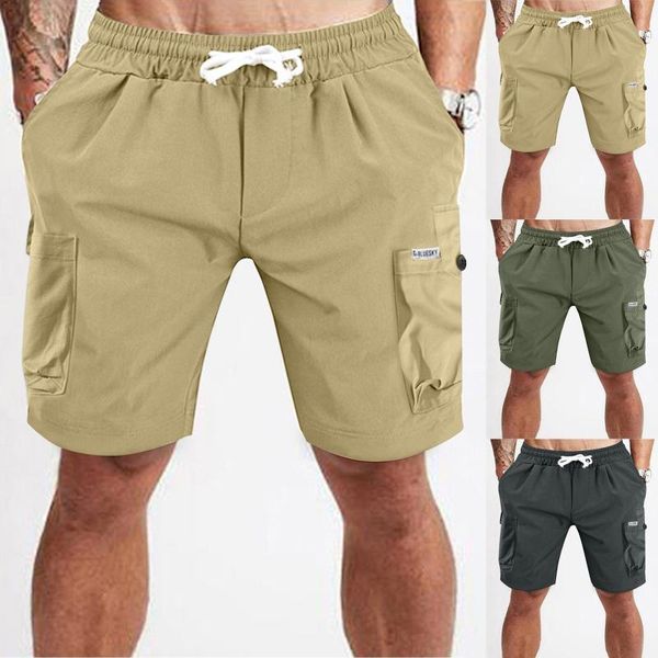 men's shorts casual loose plus size multi pocket five-point short pants, White;black
men's shorts casual loose plus size multi pocket five-point short pants, White;black