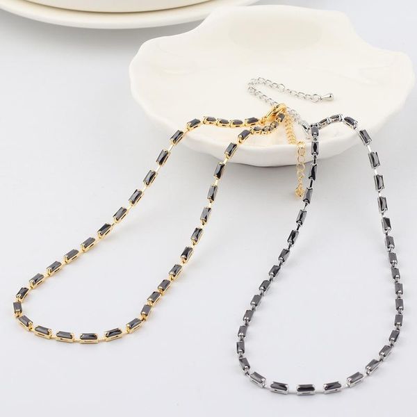 chokers black cubic zirconia choker necklace rectangle rhinestones statement jewelry for women, Golden;silver
chokers black cubic zirconia choker necklace rectangle rhinestones statement jewelry for women, Golden;silver
