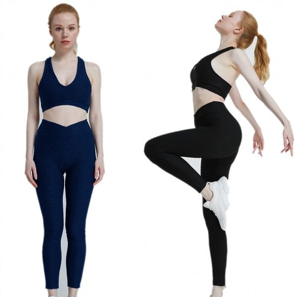 yoga outfit set women gym sports clothing exercise jacquard bra running workout bubble buttocks leggings sportswear soft training suit
yoga outfit set women gym sports clothing exercise jacquard bra running workout bubble buttocks leggings sportswear soft training suit