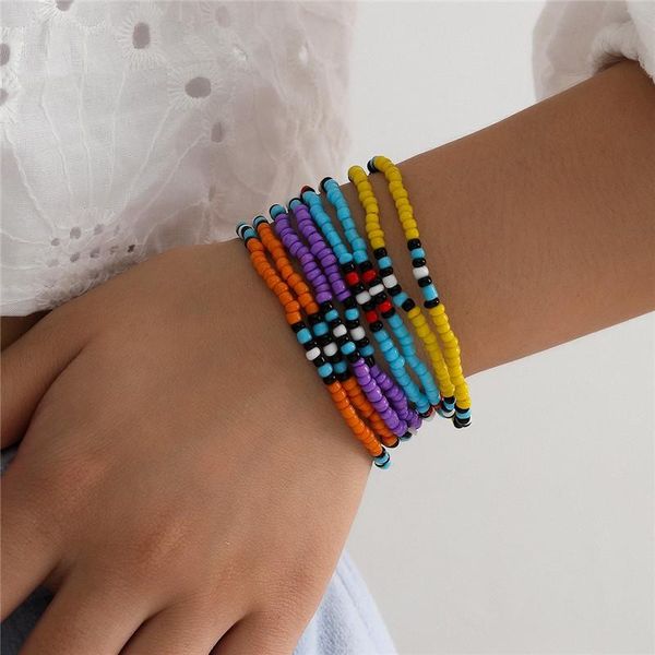 beaded, strands bohemian style beaded creative jewelry, simple personality rice bead bracelet set, Black
beaded, strands bohemian style beaded creative jewelry, simple personality rice bead bracelet set, Black