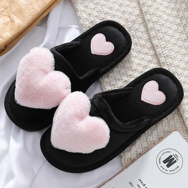 warm soft women slippers love heart cotton winter non-slip floor home furry shoes for bedroom, Black
warm soft women slippers love heart cotton winter non-slip floor home furry shoes for bedroom, Black