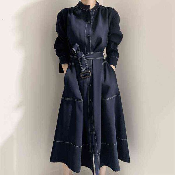 casual dresses korean chic shirt 2022 elegant stand collar open line single breasted loose bandage windbreaker long skirt, Black;gray
casual dresses korean chic shirt 2022 elegant stand collar open line single breasted loose bandage windbreaker long skirt, Black;gray