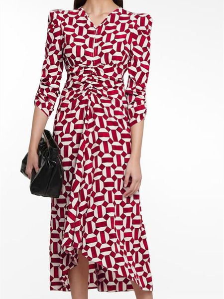 casual dresses women geometric print silk irregular dress vintage long sleeve midi, Black;gray
casual dresses women geometric print silk irregular dress vintage long sleeve midi, Black;gray