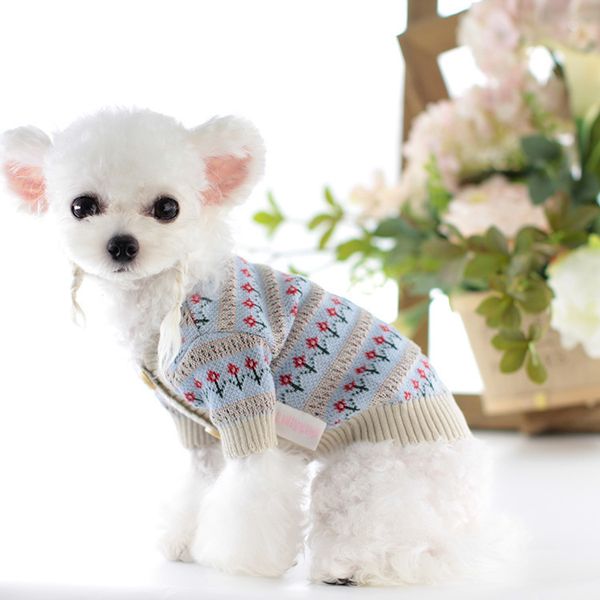 pet cloth 21 autumn and winter pet cat are smaller than bear flower sweater cardigan dog
pet cloth 21 autumn and winter pet cat are smaller than bear flower sweater cardigan dog