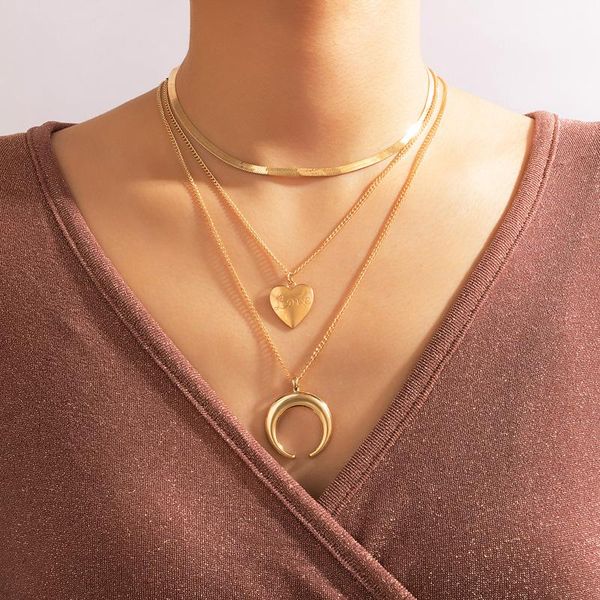 bohemia love heart pendant necklace for women trendy moon geometric metal choker female wedding jewelry 17319 necklaces, Silver
bohemia love heart pendant necklace for women trendy moon geometric metal choker female wedding jewelry 17319 necklaces, Silver