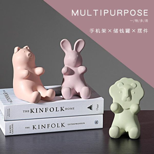 decorative objects & figurines nordic style creative lovely ceramic animal mobile phone rack piggy bank home decoration arts and crafts orna
decorative objects & figurines nordic style creative lovely ceramic animal mobile phone rack piggy bank home decoration arts and crafts orna