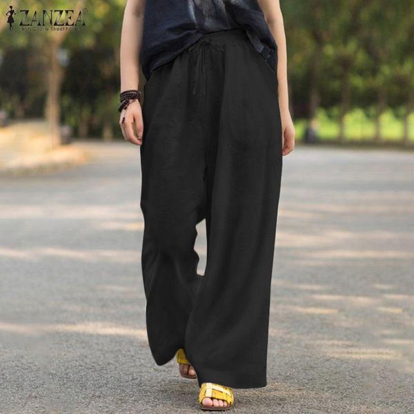 women's pants & capris zanzea casual drawstring loose side pockets solid long daily trousers female 2021 wide leg oversized 5xl, Black;white
women's pants & capris zanzea casual drawstring loose side pockets solid long daily trousers female 2021 wide leg oversized 5xl, Black;white