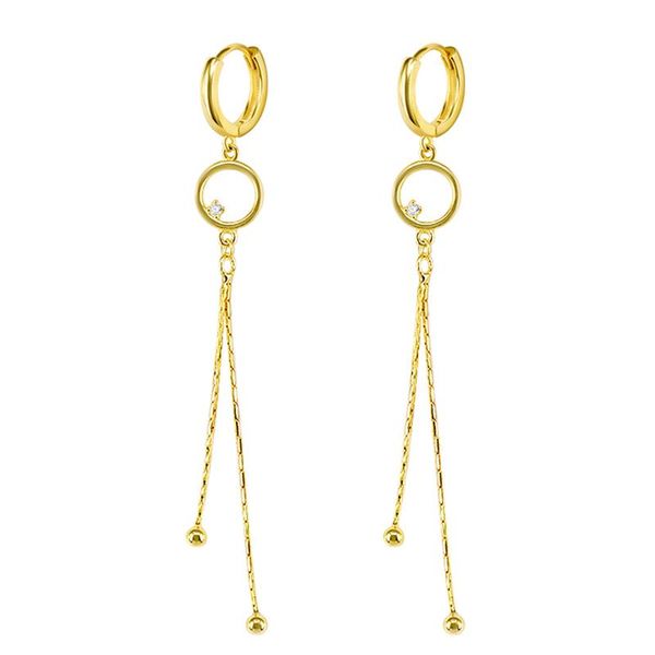 hoop & huggie sweet long chain pendant earrings 925 sterling silver exquisite geometric romantic women's wedding gift jewelry, Golden;silver
hoop & huggie sweet long chain pendant earrings 925 sterling silver exquisite geometric romantic women's wedding gift jewelry, Golden;silver