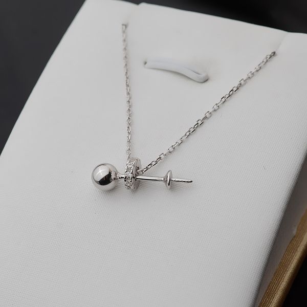 diy pearl jewelry s925 silver ball necklace women's chain pendant clavicle chain versatile accessories 328
diy pearl jewelry s925 silver ball necklace women's chain pendant clavicle chain versatile accessories 328