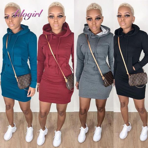 women's fashion casual hooded pocket dress autumn winter female solid color long sleeve drawstring slim dresses clothes s-xxl, Black;gray
women's fashion casual hooded pocket dress autumn winter female solid color long sleeve drawstring slim dresses clothes s-xxl, Black;gray