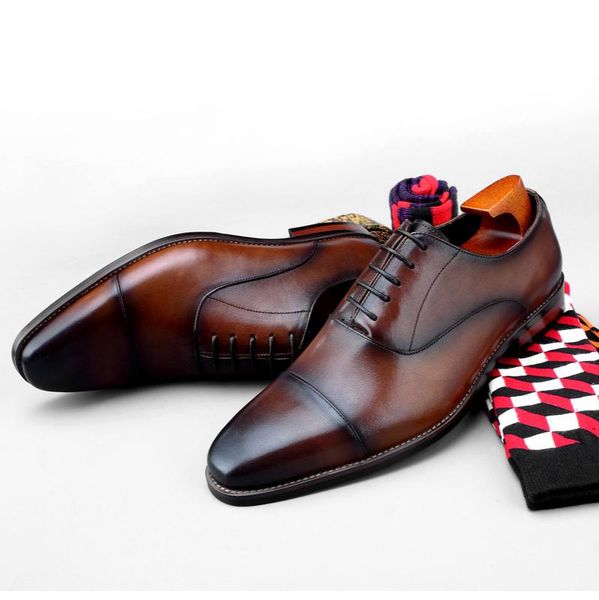 dress shoes european style official wedding party real layer cow leather upper pigskin insole oxfords formal business men, Black
dress shoes european style official wedding party real layer cow leather upper pigskin insole oxfords formal business men, Black