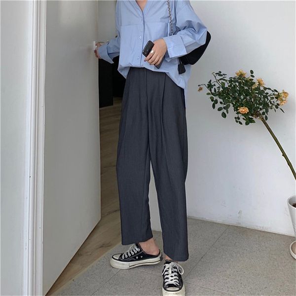 slim ol thin cool chic all match solid harem pants straight high waist large size streetwear ankle length 210421, Black;white
slim ol thin cool chic all match solid harem pants straight high waist large size streetwear ankle length 210421, Black;white