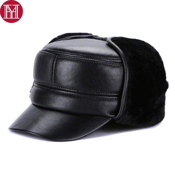 berets winter men real genuine leather bomber caps warm thick male sheepskin cap earlaps outdoor hats, Blue;gray
berets winter men real genuine leather bomber caps warm thick male sheepskin cap earlaps outdoor hats, Blue;gray