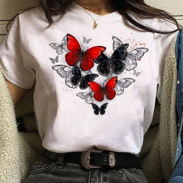 harajuku women t shirt red and black butterfly print tshirt heart female short sleeve tee fashion t-shirts women's t-shirt, White
harajuku women t shirt red and black butterfly print tshirt heart female short sleeve tee fashion t-shirts women's t-shirt, White