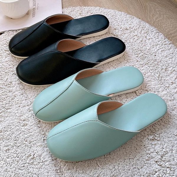 slippers women's luxury spring summer home men waterproof leather indoor slides flip flops house shoes for women, Black
slippers women's luxury spring summer home men waterproof leather indoor slides flip flops house shoes for women, Black