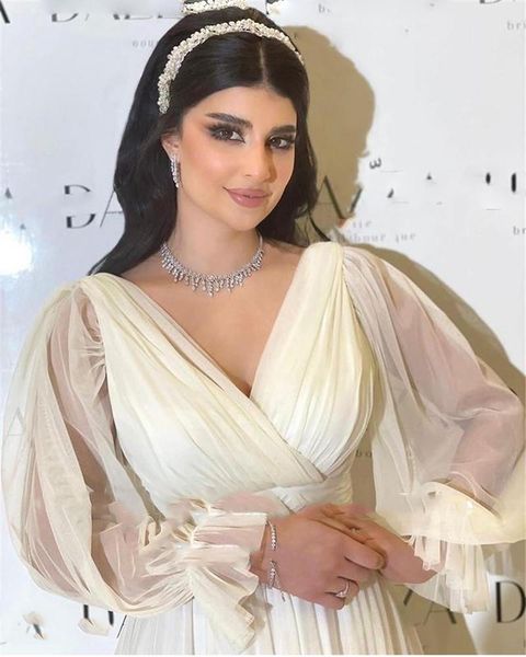 modest lvory chiffon prom dresses 2022 long sleeves v neck floor length arabic women simple formal evening gowns, Black
modest lvory chiffon prom dresses 2022 long sleeves v neck floor length arabic women simple formal evening gowns, Black