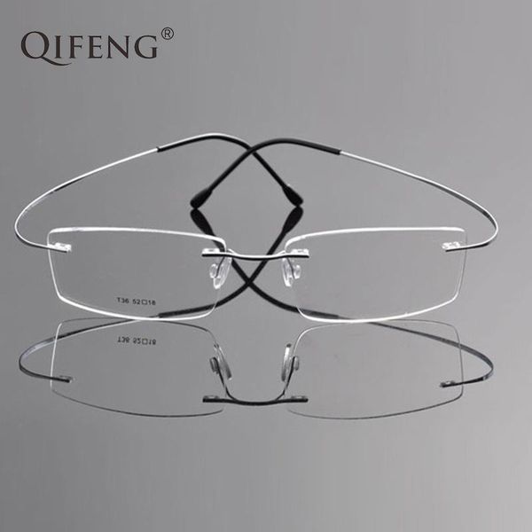 fashion sunglasses frames spectacle frame eyeglasses men computer optical pure titanium rimless ultralight clear lens glasses for male qf190, Black
fashion sunglasses frames spectacle frame eyeglasses men computer optical pure titanium rimless ultralight clear lens glasses for male qf190, Black