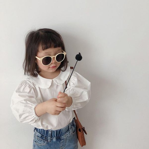 fashion girls white casual doll collar puff sleeve blouses baby girl cotton all-match clothes shirts, White;black
fashion girls white casual doll collar puff sleeve blouses baby girl cotton all-match clothes shirts, White;black