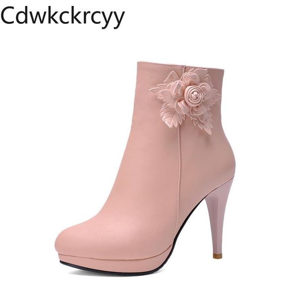 boots winter the fashion round head thick heel 10cm pink sweet flower plus velvet keep warm high women, Black
boots winter the fashion round head thick heel 10cm pink sweet flower plus velvet keep warm high women, Black