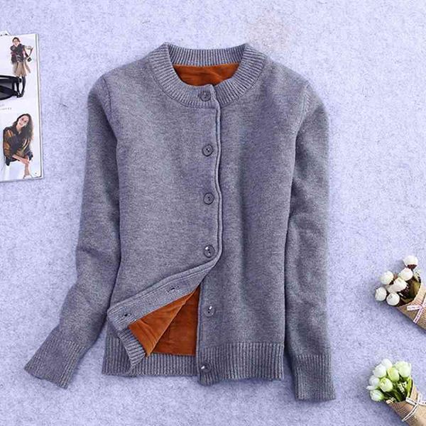 women's knits & tees winter plus velvet knitted female short sweater jacket long sleeve jumper sweaters warm cardigan women, White
women's knits & tees winter plus velvet knitted female short sweater jacket long sleeve jumper sweaters warm cardigan women, White