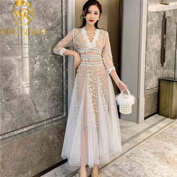spring v-neck three quarter sleeve mesh embroidery polka-dot dress elegant slim draped party long 210520, Black;gray
spring v-neck three quarter sleeve mesh embroidery polka-dot dress elegant slim draped party long 210520, Black;gray