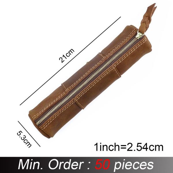 pencil bags 50 pieces / lot 205x52mm genuine leather zipper case creative stitching pen bag storage pouch vintage stationery a-t13
pencil bags 50 pieces / lot 205x52mm genuine leather zipper case creative stitching pen bag storage pouch vintage stationery a-t13