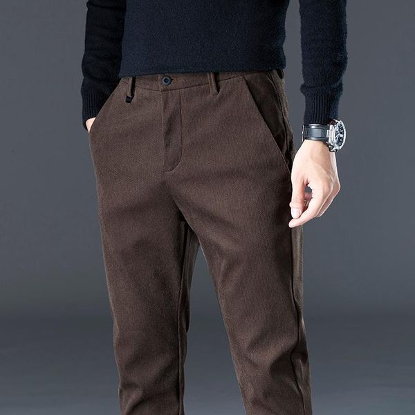 men's pants 2021 mens vintage autumn winter corduroy smart casual dress suit fashion cotton business straight brand clothes trousers, Black
men's pants 2021 mens vintage autumn winter corduroy smart casual dress suit fashion cotton business straight brand clothes trousers, Black